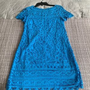 Excellent condition Lilly Pulitzer lace blue dress